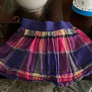 Justice plaid skorts